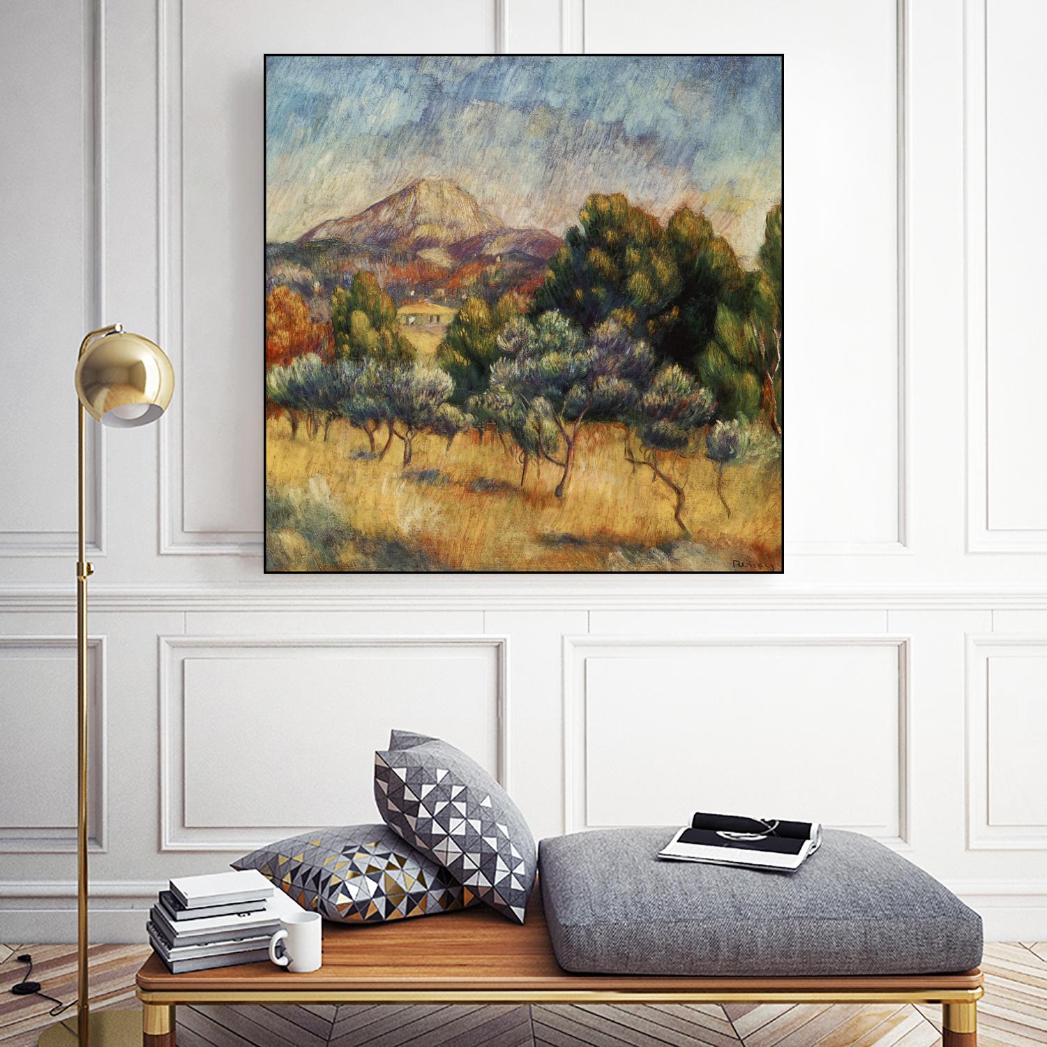 La mpontagne sainte victoire by Auguste Renoir on GIANT ART - blue masters