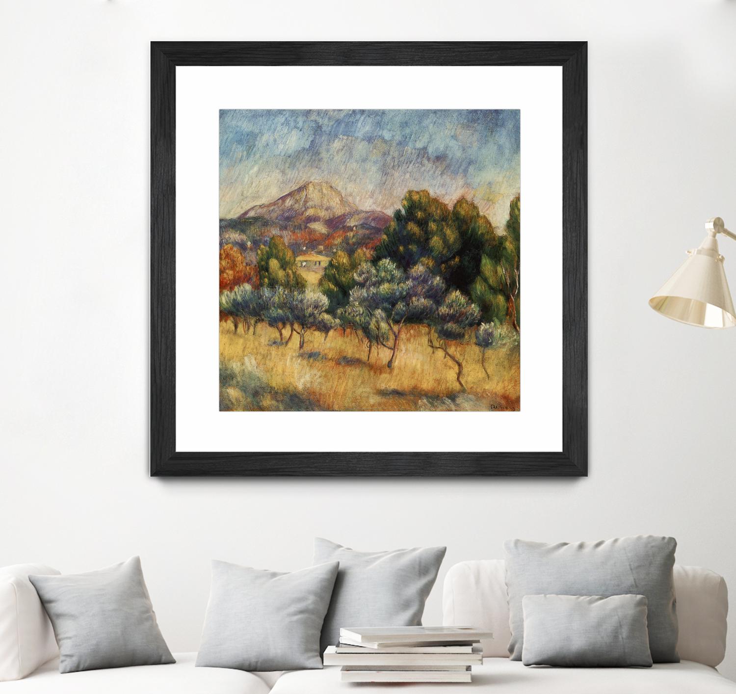 La mpontagne sainte victoire by Auguste Renoir on GIANT ART - blue masters