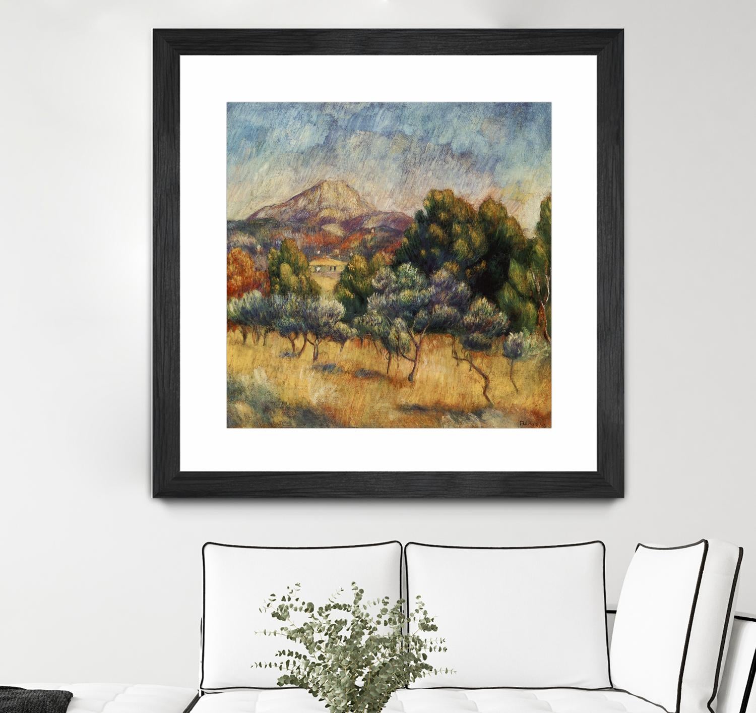 La mpontagne sainte victoire by Auguste Renoir on GIANT ART - blue masters