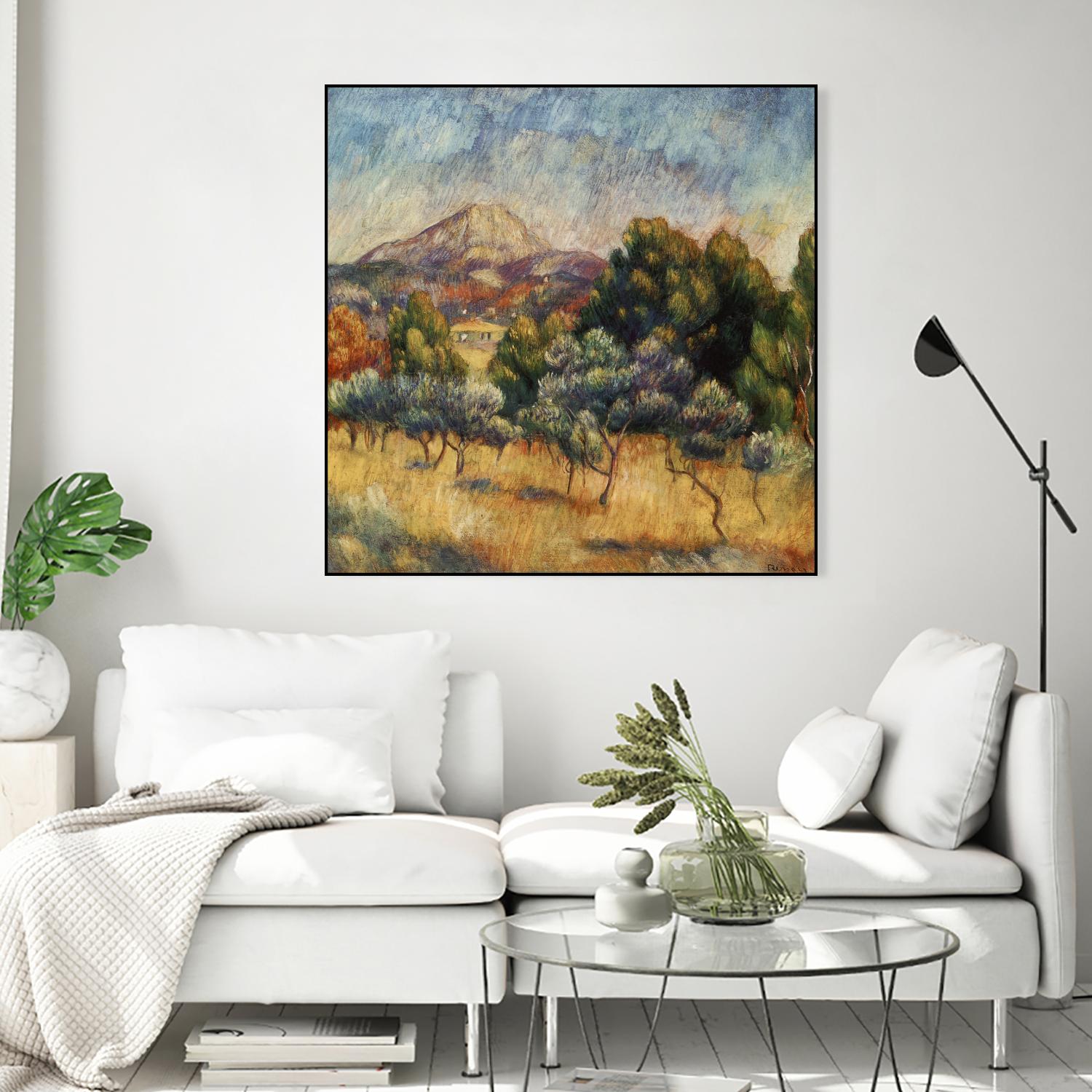 La mpontagne sainte victoire by Auguste Renoir on GIANT ART - blue masters