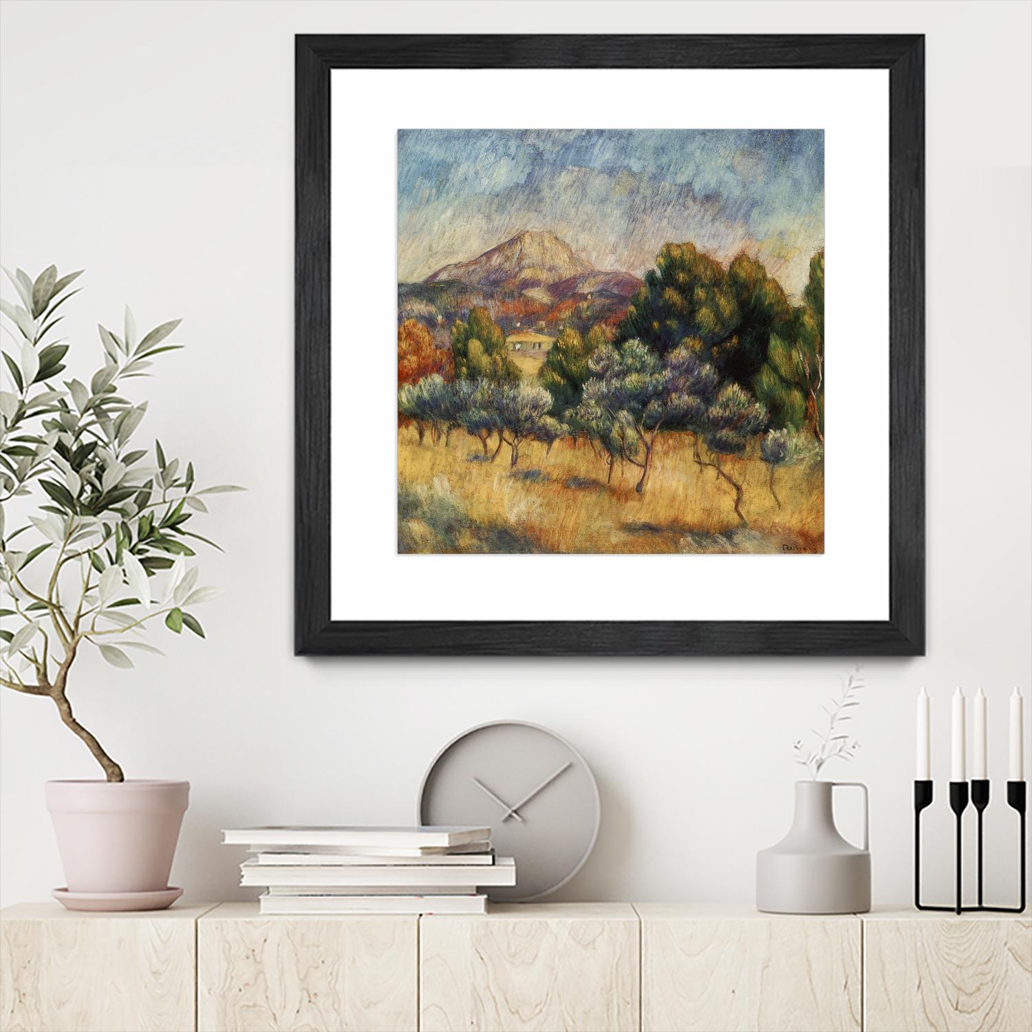 La mpontagne sainte victoire by Auguste Renoir on GIANT ART - blue masters