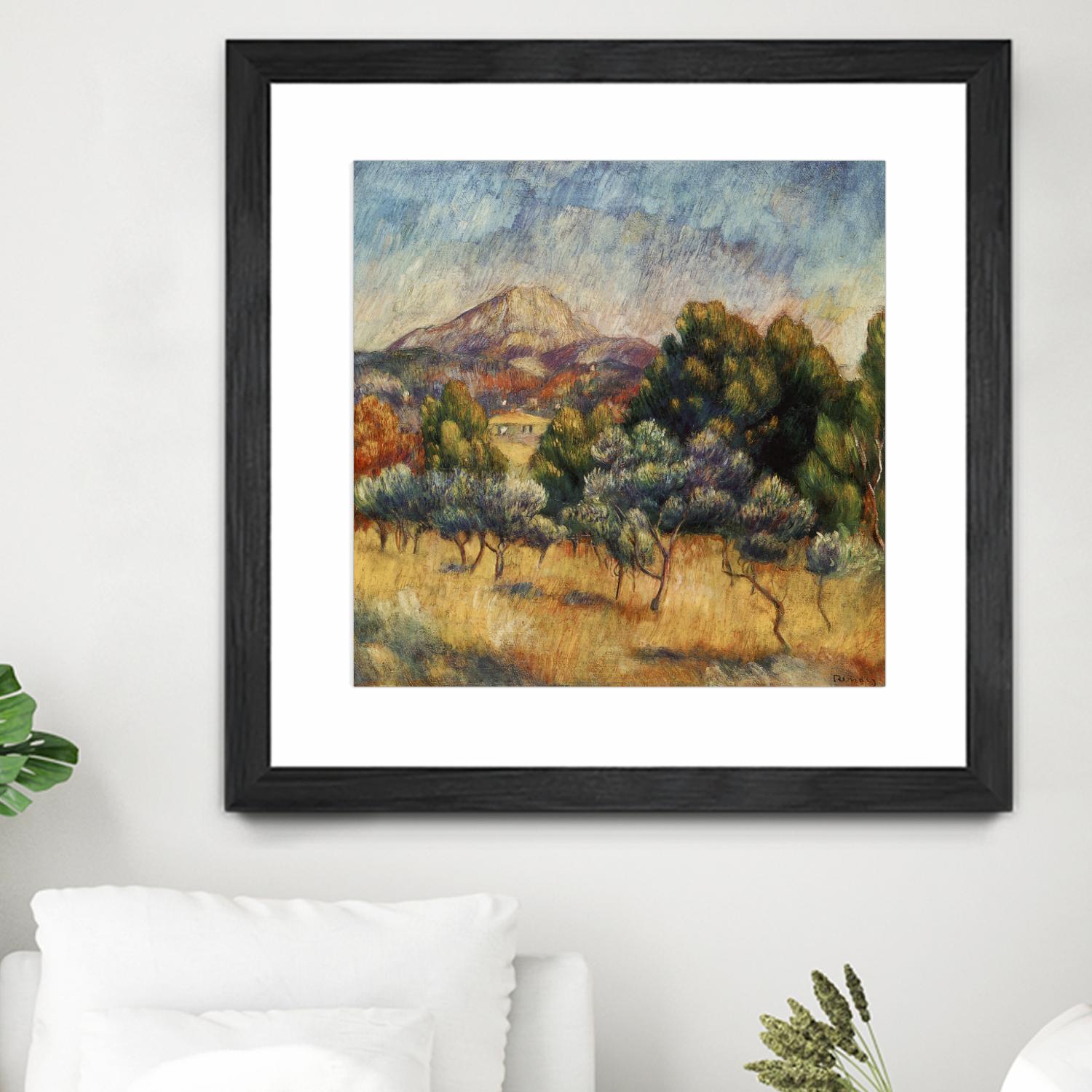 La mpontagne sainte victoire by Auguste Renoir on GIANT ART - blue masters