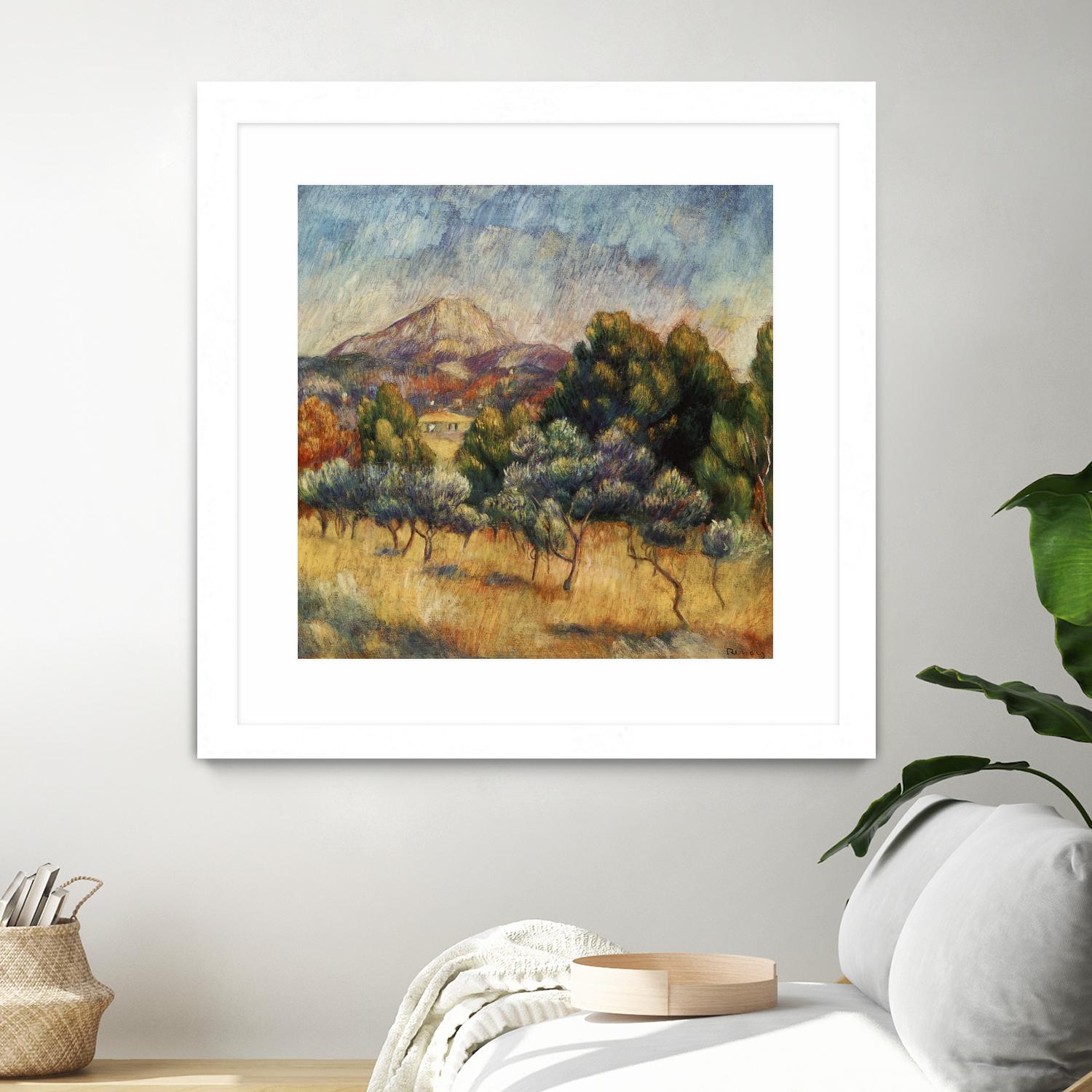La mpontagne sainte victoire by Auguste Renoir on GIANT ART - blue masters