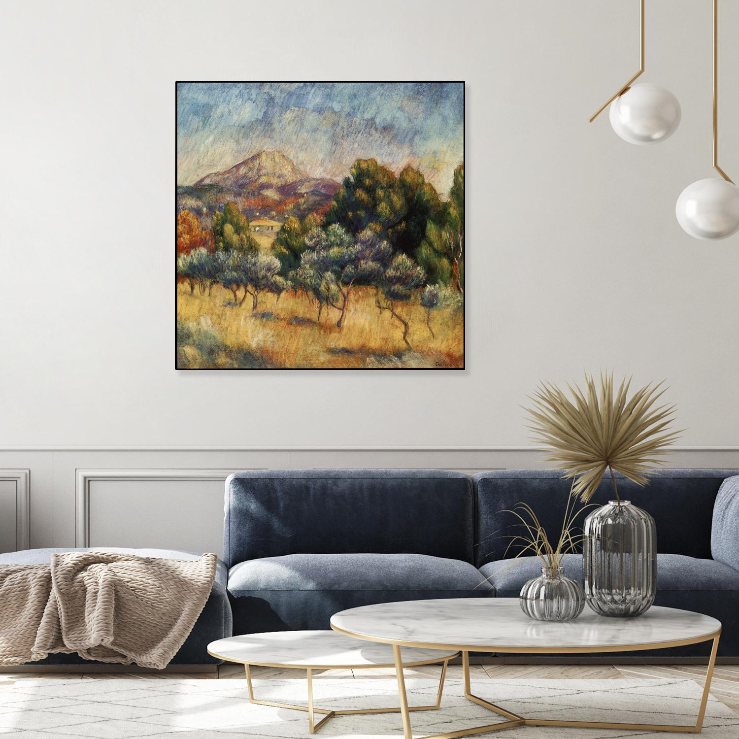 La mpontagne sainte victoire by Auguste Renoir on GIANT ART - blue masters