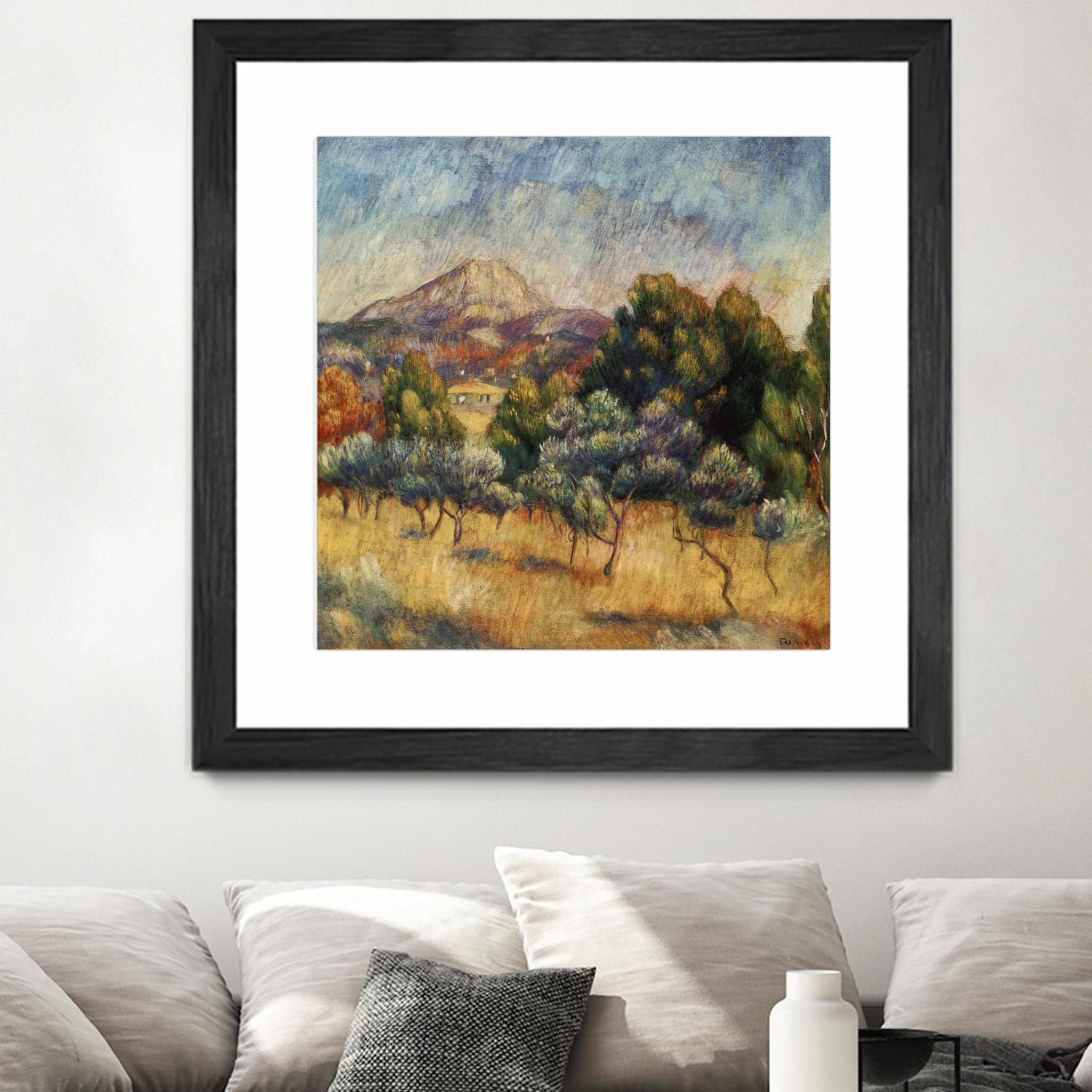 La mpontagne sainte victoire by Auguste Renoir on GIANT ART - blue masters