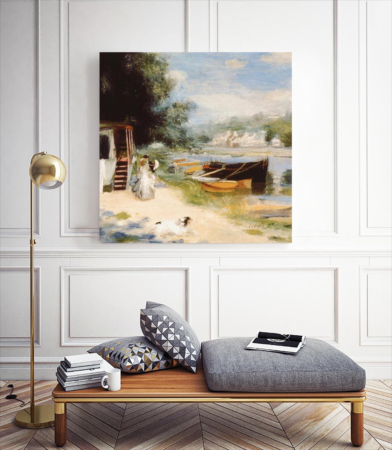 Vue de Bougival by Pierre-Auguste Renoir on GIANT ART - beige masters renoir