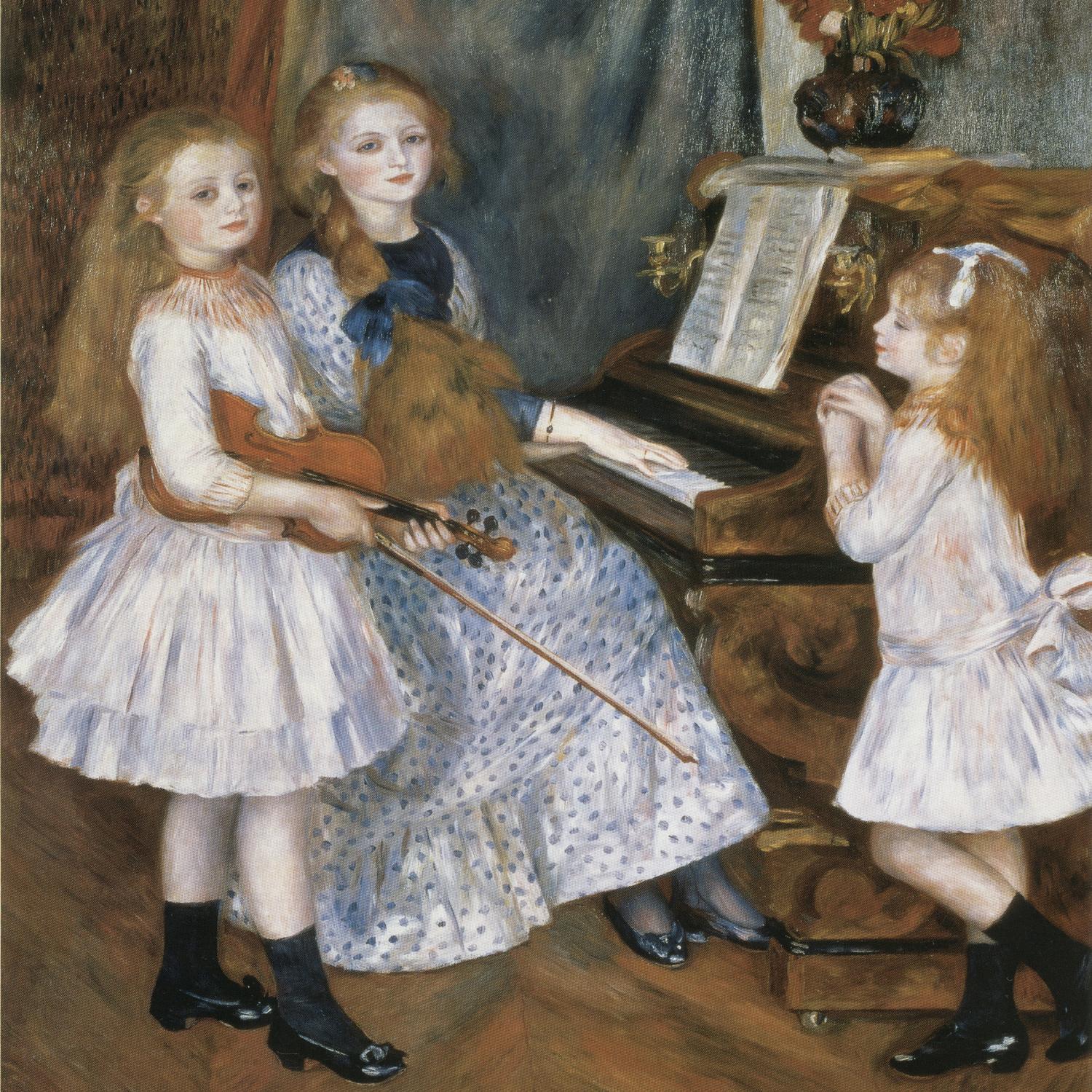 The daughters of Catulle Mendes by Auguste Renoir on GIANT ART - beige masters young women