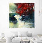 Voyage à 3 by Roland Palmaerts on GIANT ART - blue landscape