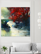 Voyage à 3 by Roland Palmaerts on GIANT ART - blue landscape