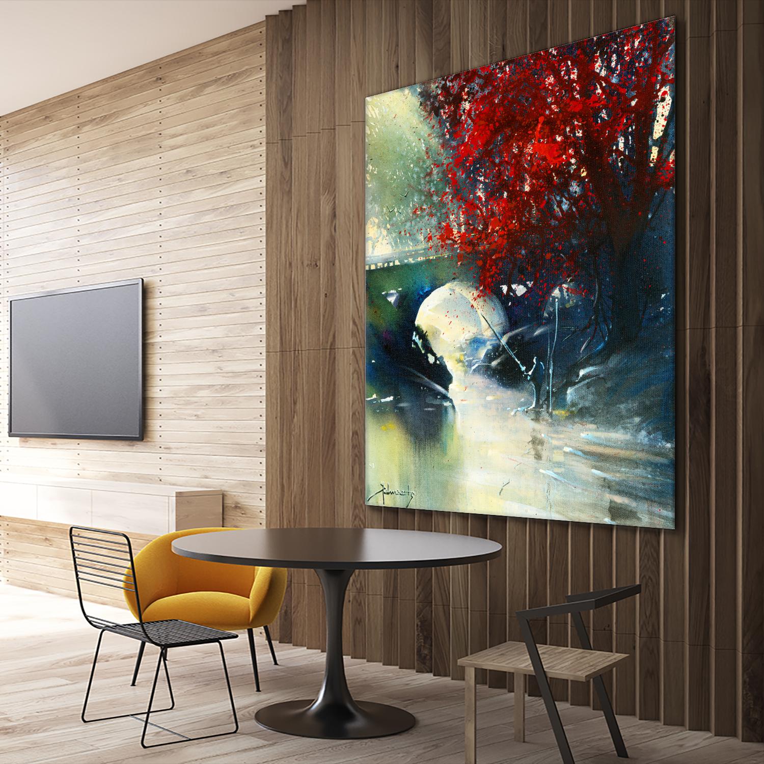 Voyage à 3 by Roland Palmaerts on GIANT ART - blue landscape