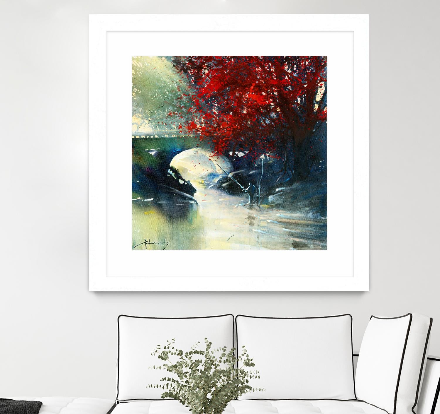 Voyage à 3 by Roland Palmaerts on GIANT ART - blue landscape