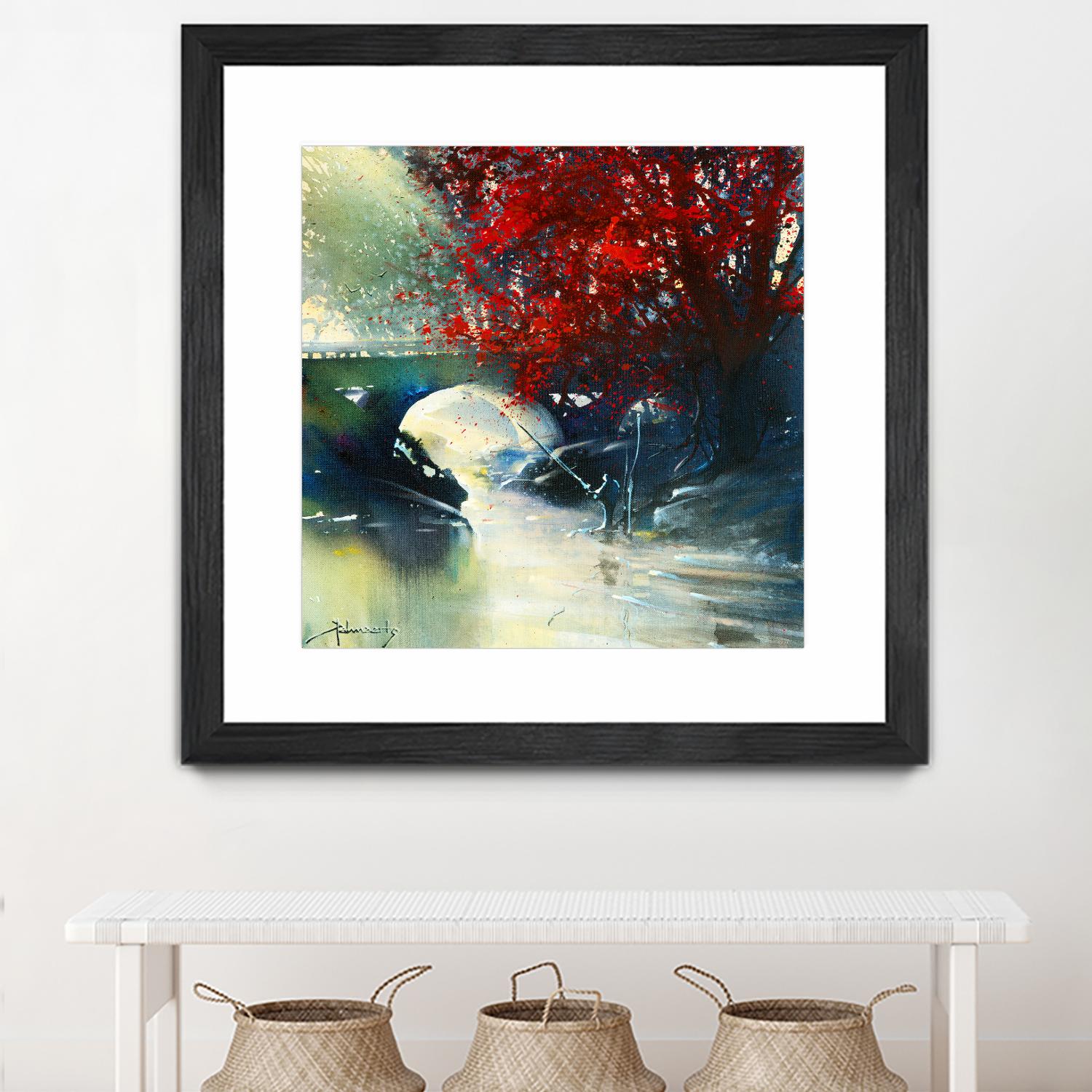 Voyage à 3 by Roland Palmaerts on GIANT ART - blue landscape