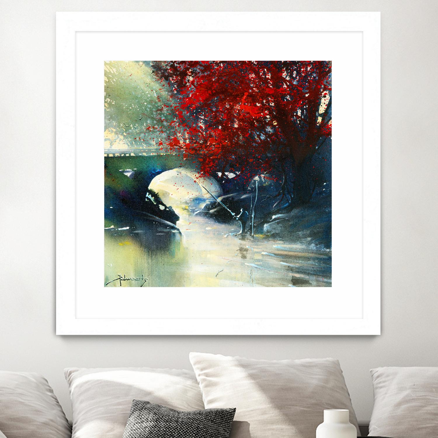 Voyage à 3 by Roland Palmaerts on GIANT ART - blue landscape