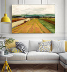 Colored Fields II by Jacques Clement on GIANT ART - yellow landscape