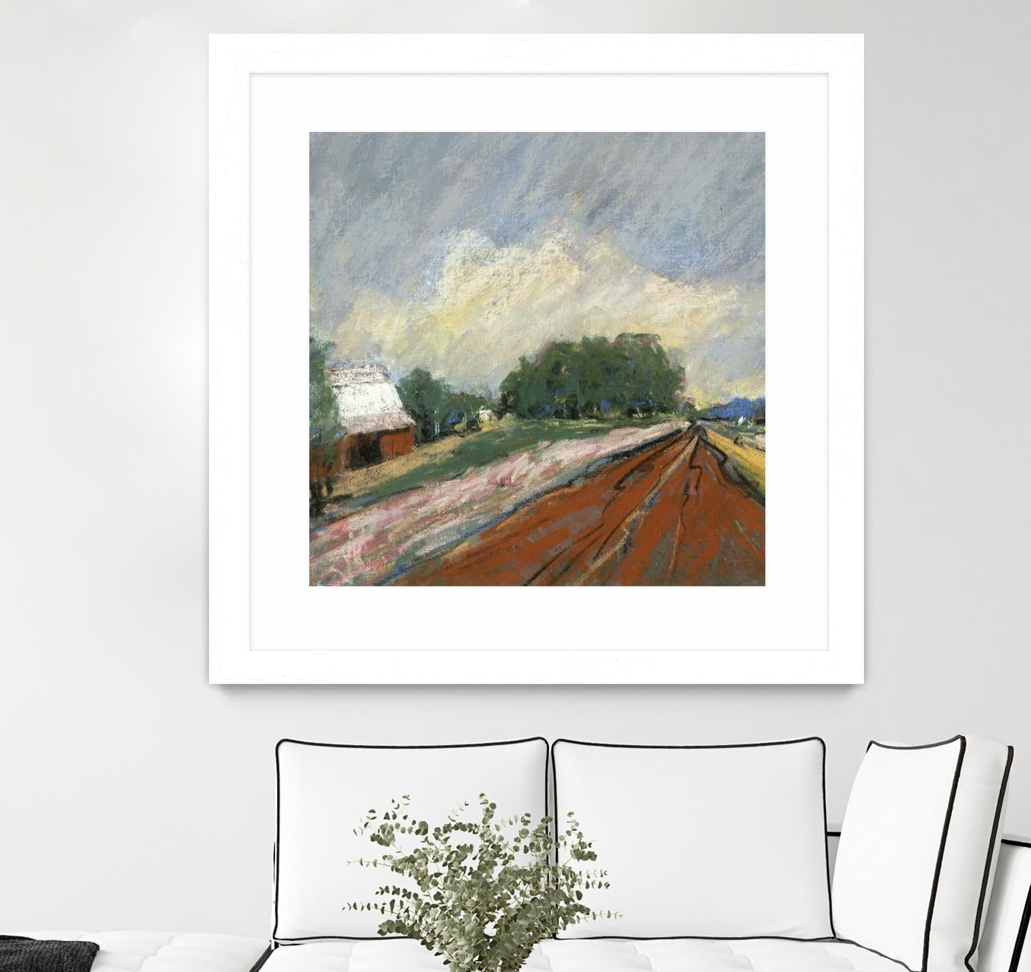 Pastel Landscape V by Jacques Clement on GIANT ART - blue landscape