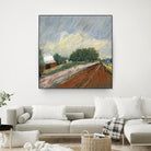 Pastel Landscape V by Jacques Clement on GIANT ART - blue landscape