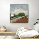 Pastel Landscape V by Jacques Clement on GIANT ART - blue landscape