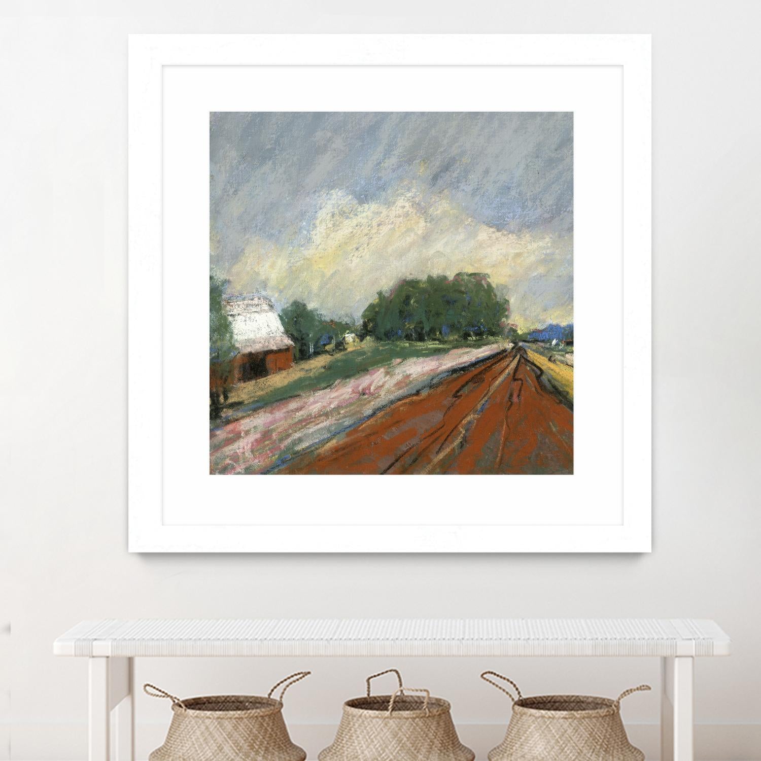 Pastel Landscape V by Jacques Clement on GIANT ART - blue landscape