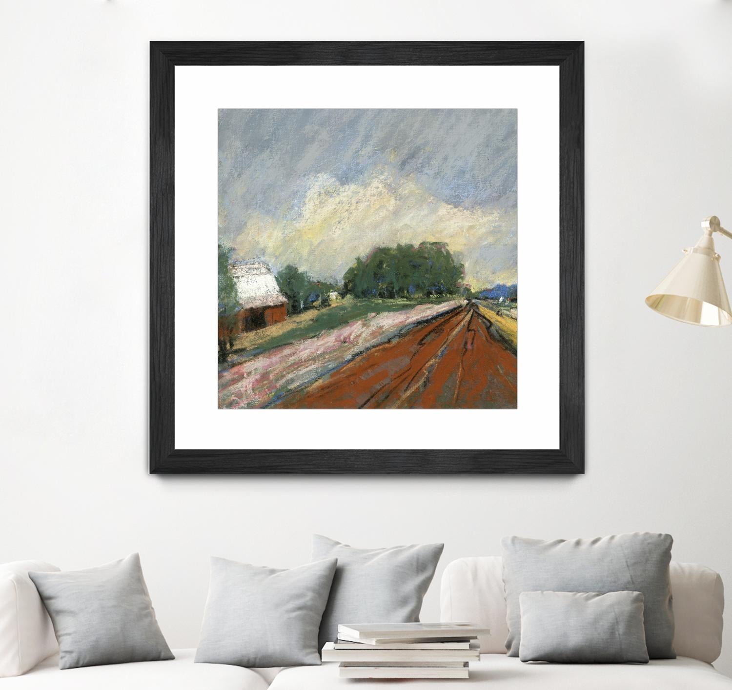 Pastel Landscape V by Jacques Clement on GIANT ART - blue landscape