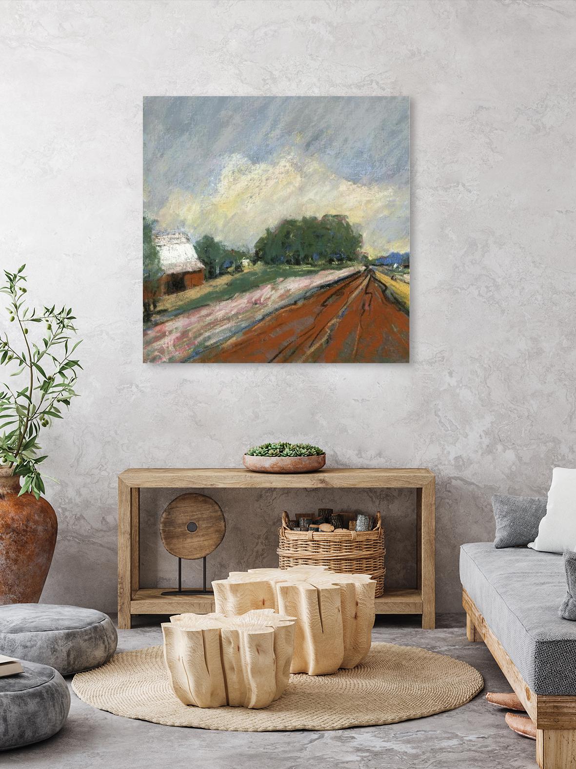 Pastel Landscape V by Jacques Clement on GIANT ART - blue landscape