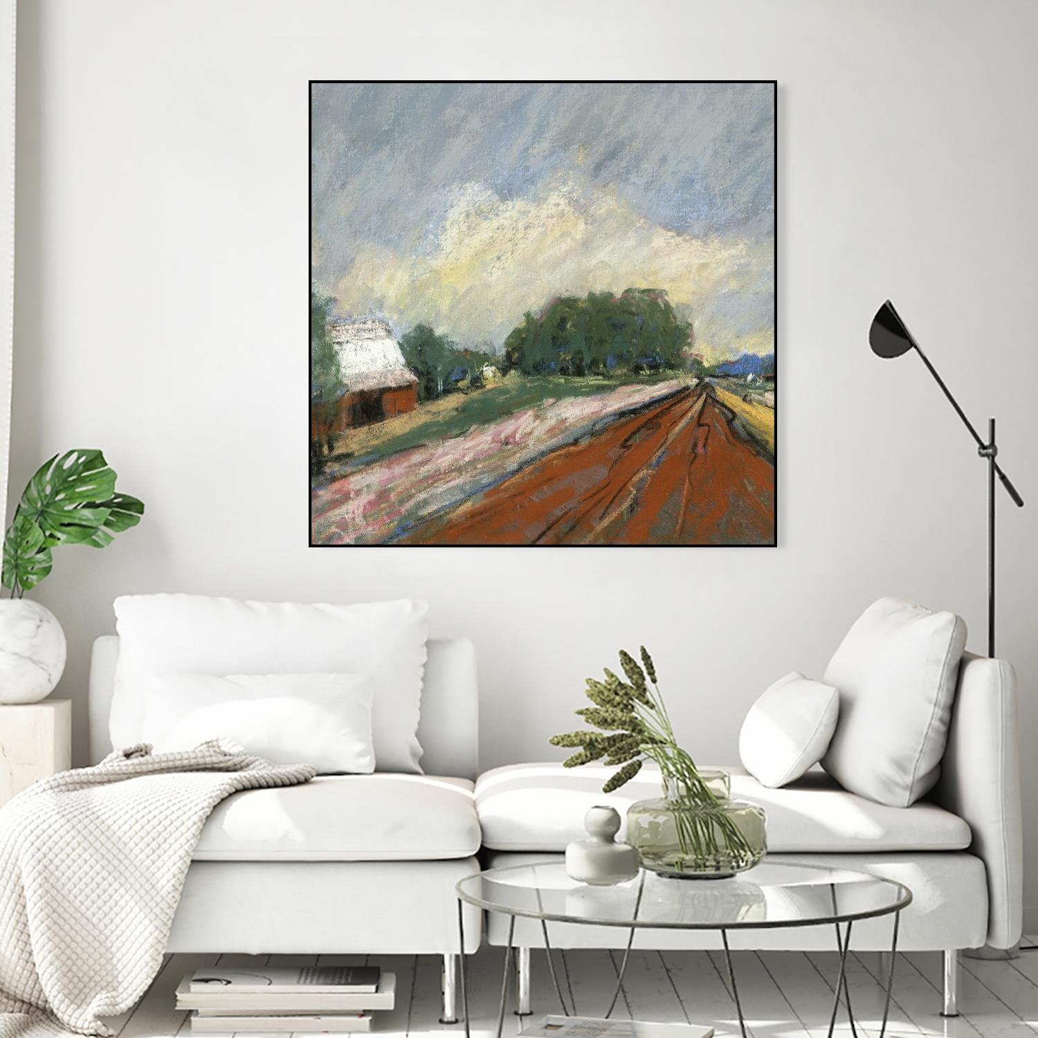 Pastel Landscape V by Jacques Clement on GIANT ART - blue landscape