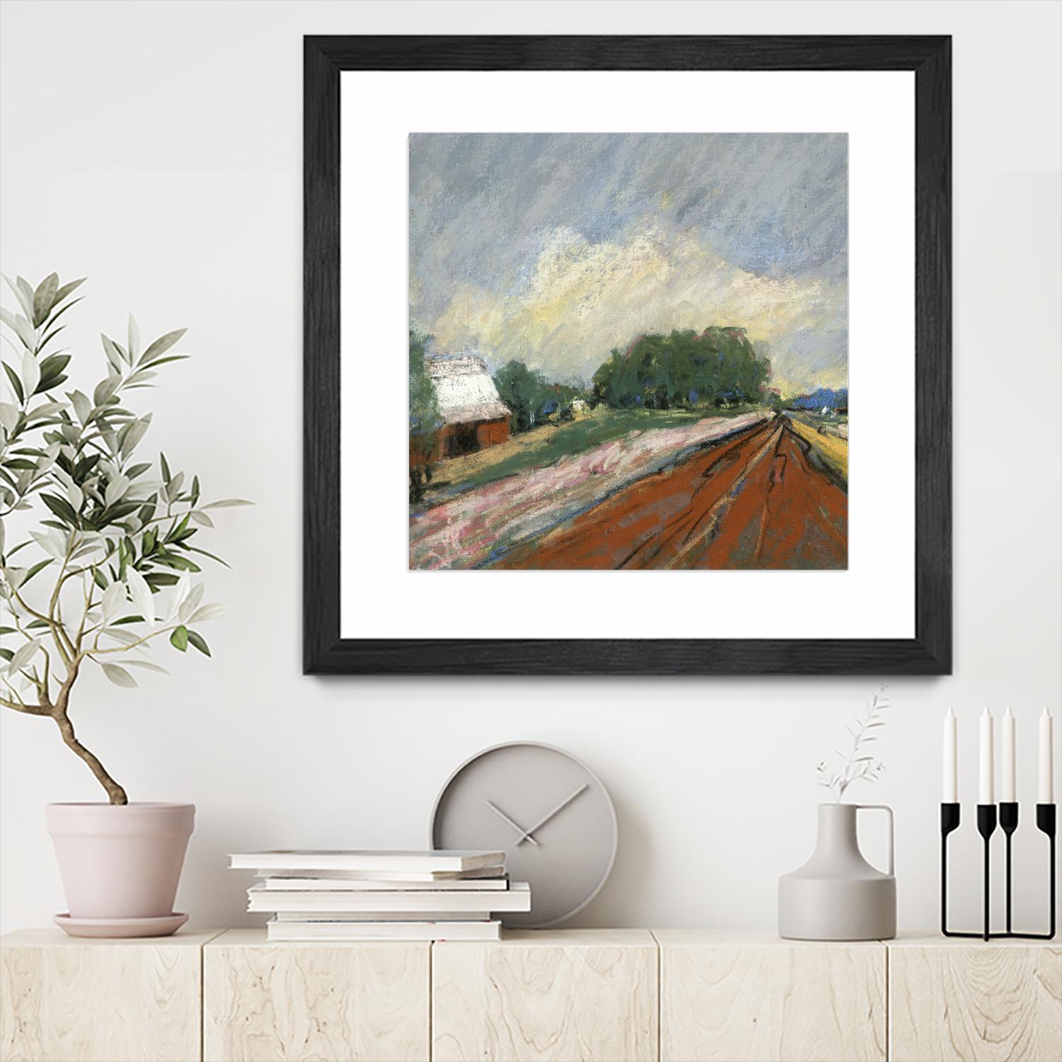 Pastel Landscape V by Jacques Clement on GIANT ART - blue landscape