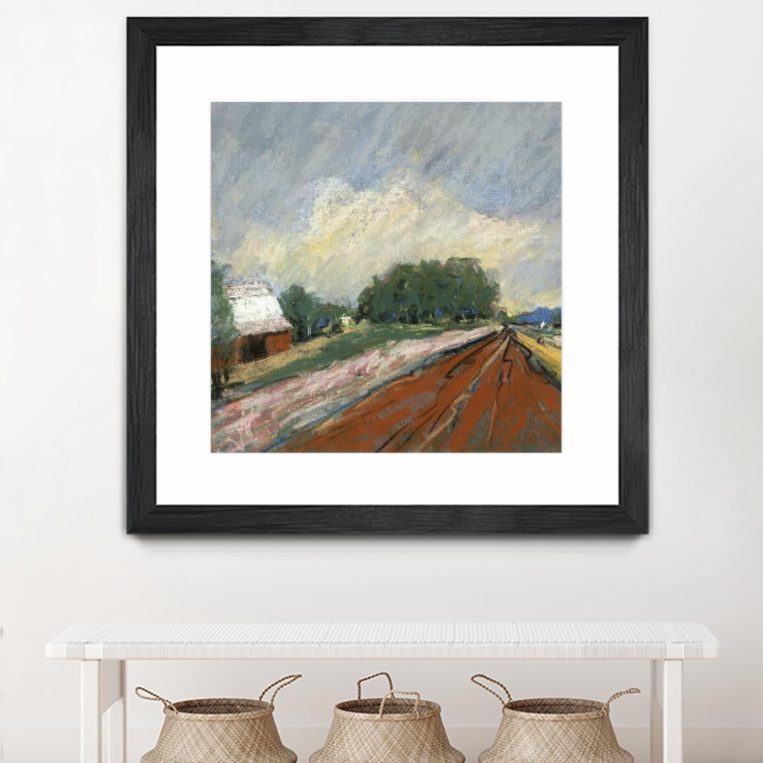 Pastel Landscape V by Jacques Clement on GIANT ART - blue landscape