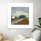 Pastel Landscape V by Jacques Clement on GIANT ART - blue landscape