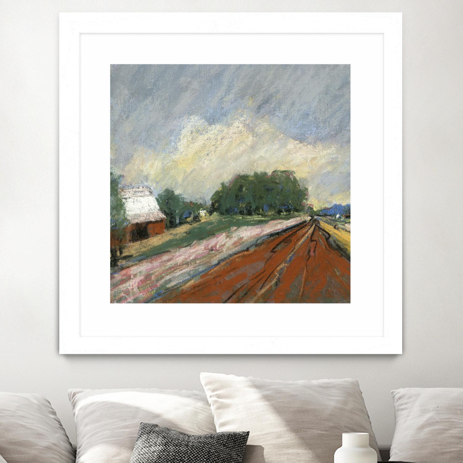 Pastel Landscape V by Jacques Clement on GIANT ART - blue landscape