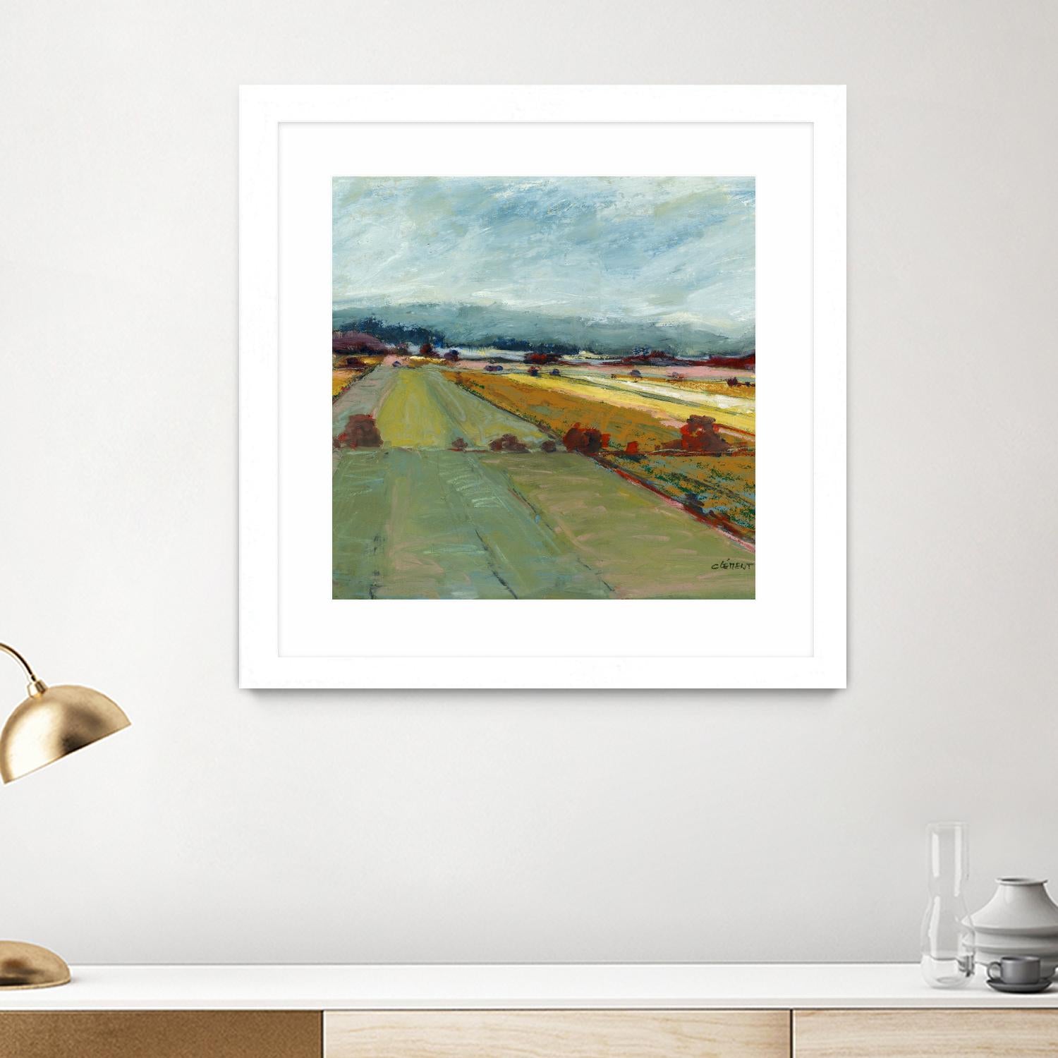 Pastel Landscape VIII by Jacques Clement on GIANT ART - blue landscape