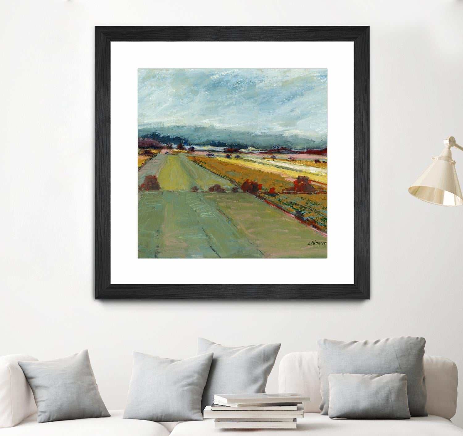 Pastel Landscape VIII by Jacques Clement on GIANT ART - blue landscape