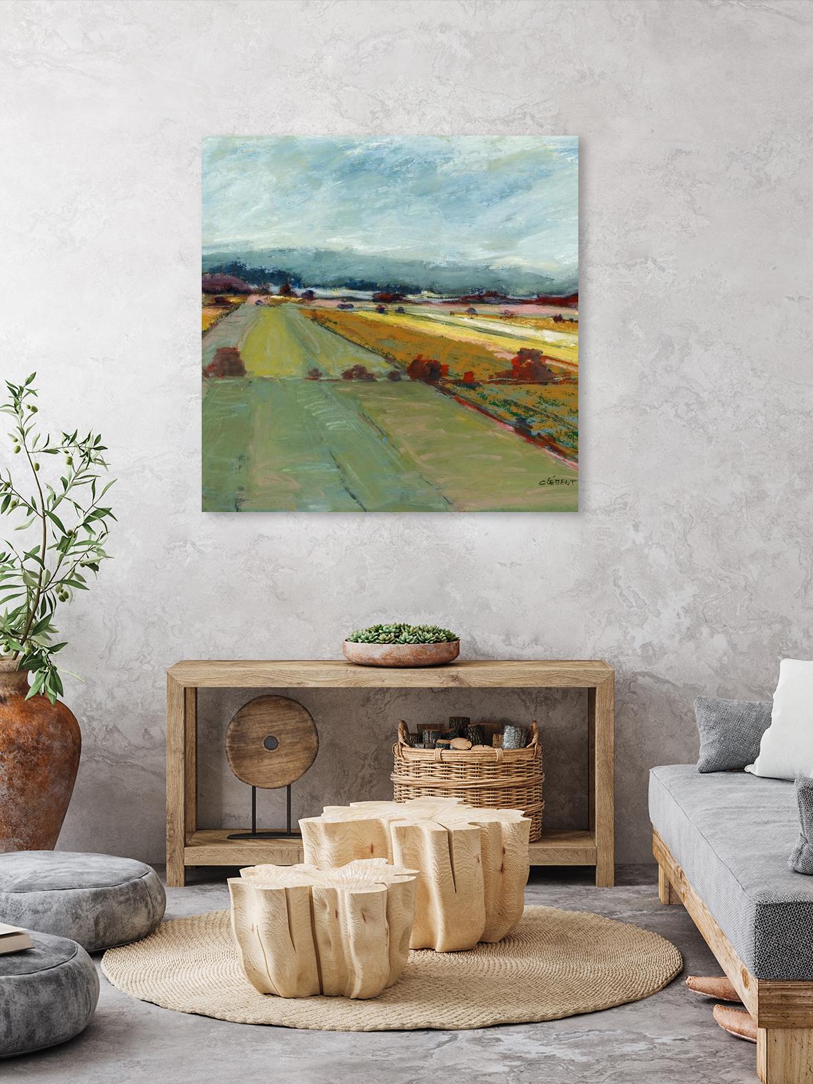 Pastel Landscape VIII by Jacques Clement on GIANT ART - blue landscape