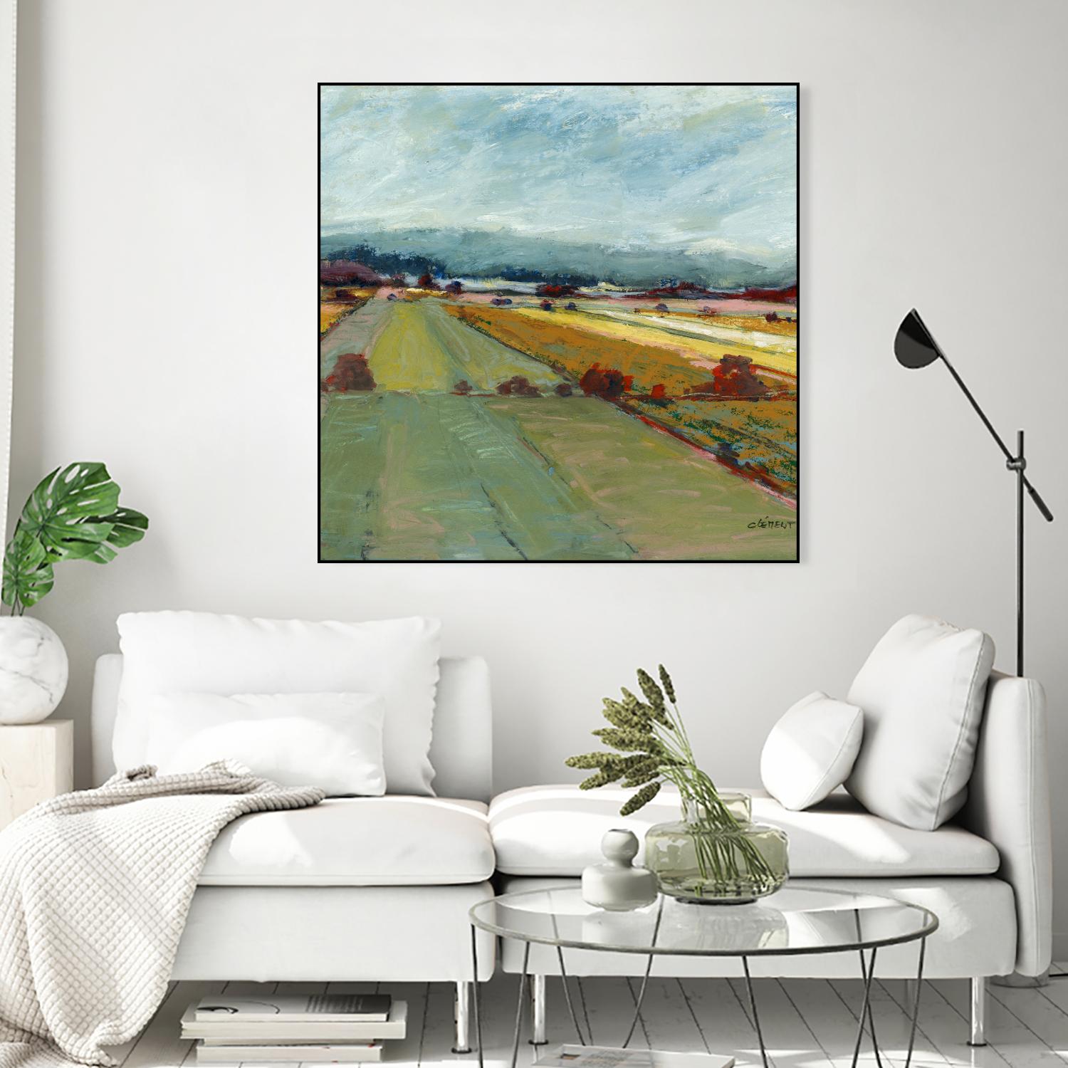 Pastel Landscape VIII by Jacques Clement on GIANT ART - blue landscape