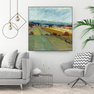 Pastel Landscape VIII by Jacques Clement on GIANT ART - blue landscape