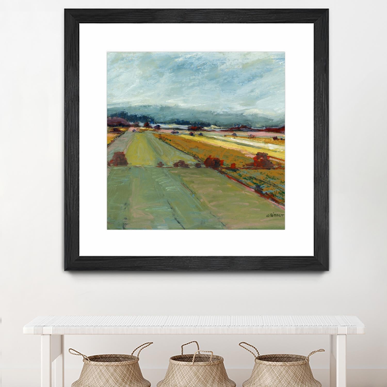 Pastel Landscape VIII by Jacques Clement on GIANT ART - blue landscape