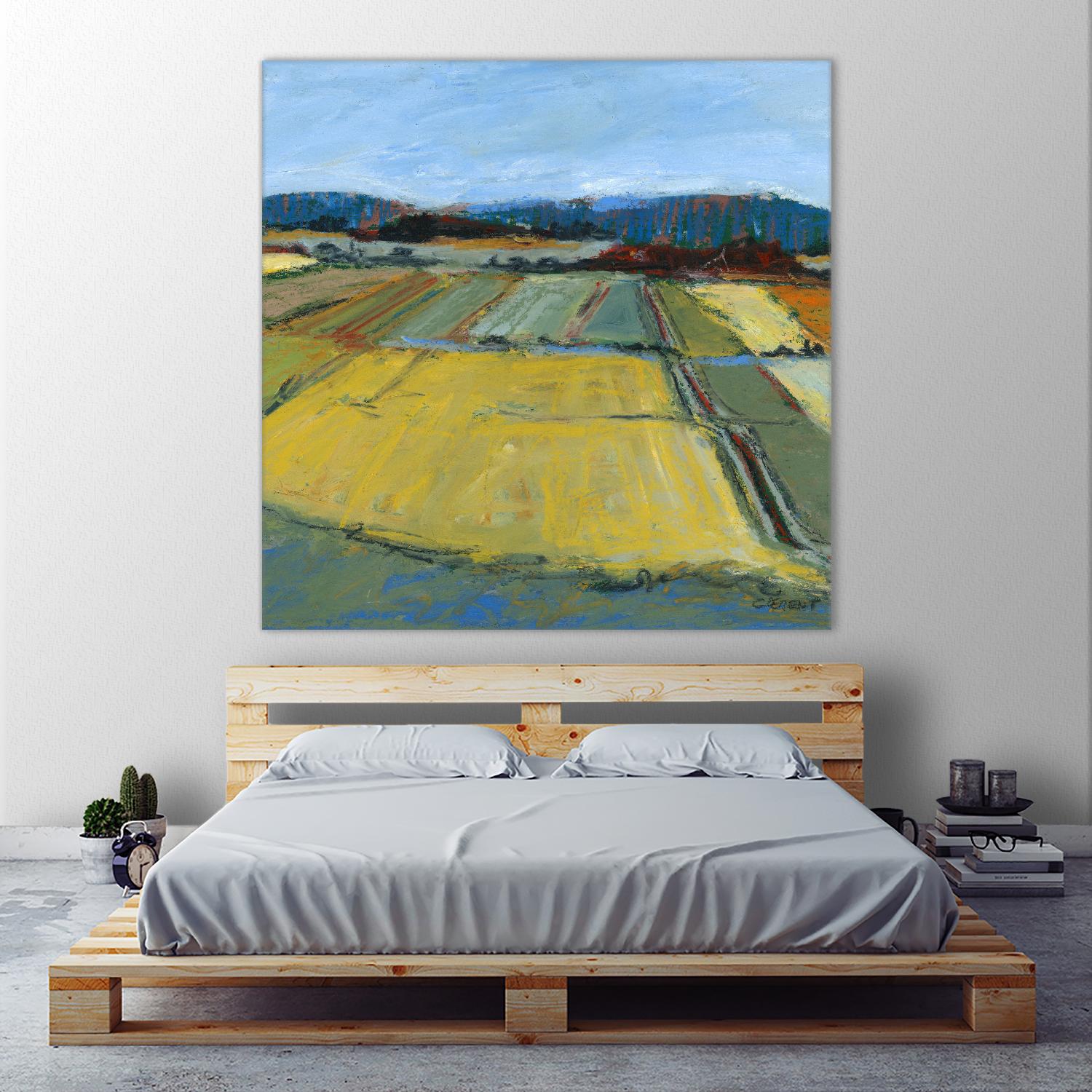 Pastel Landscape IX by Jacques Clement on GIANT ART - blue landscape