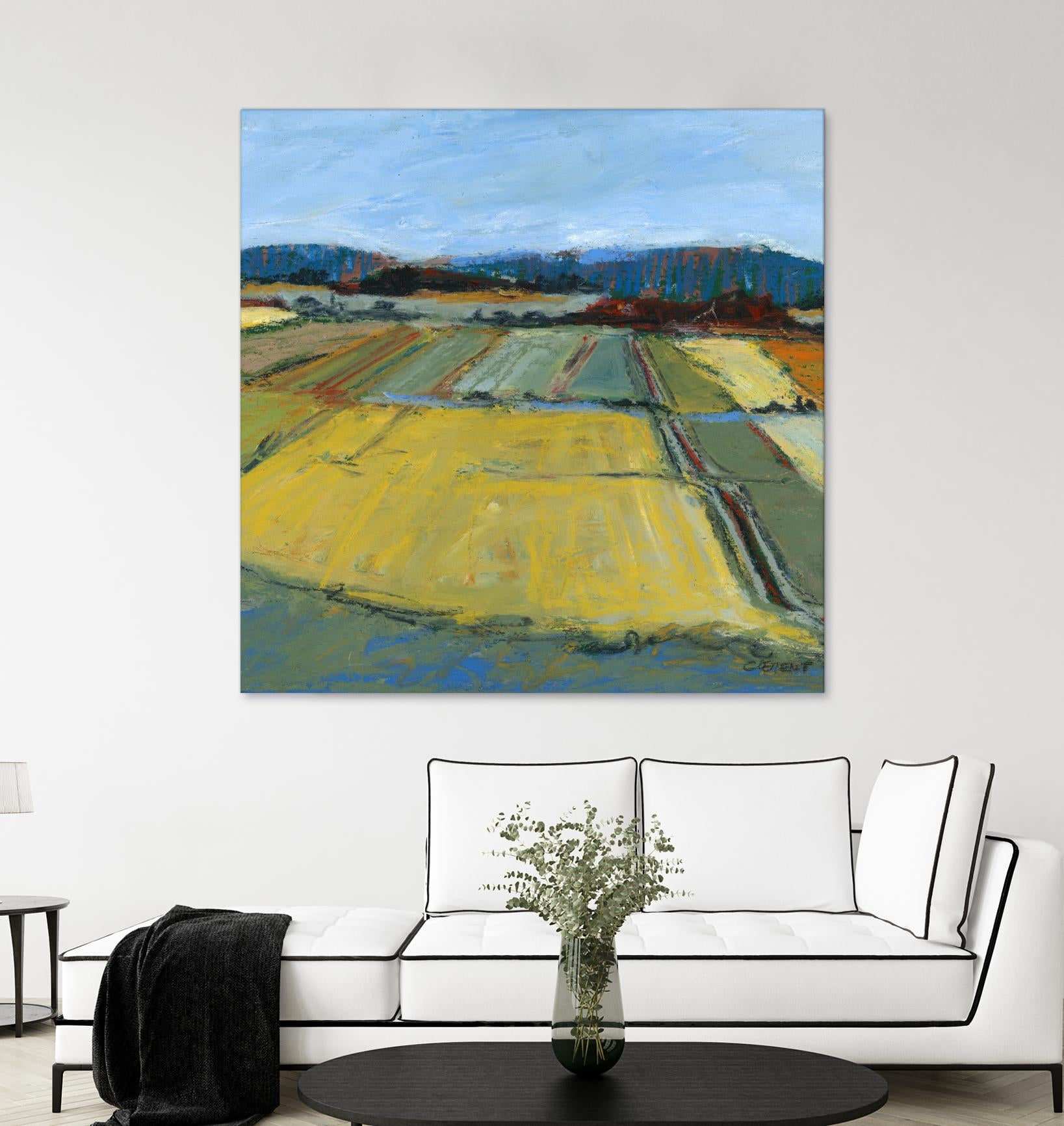 Pastel Landscape IX by Jacques Clement on GIANT ART - blue landscape