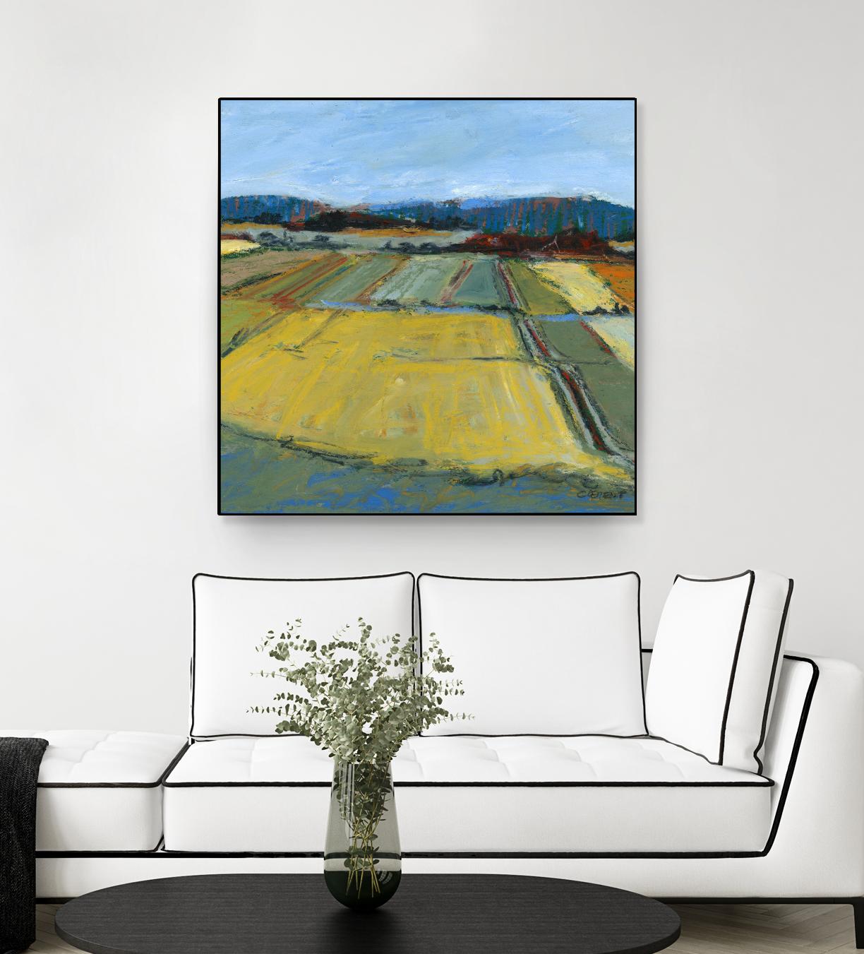 Pastel Landscape IX by Jacques Clement on GIANT ART - blue landscape