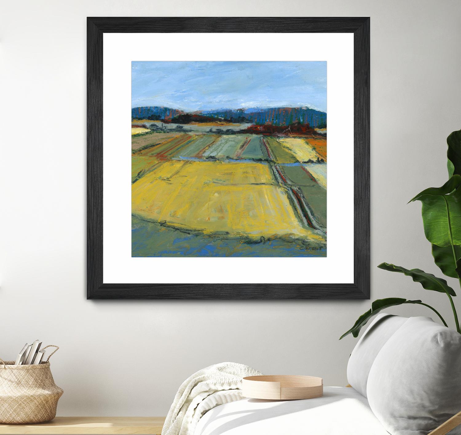 Pastel Landscape IX by Jacques Clement on GIANT ART - blue landscape