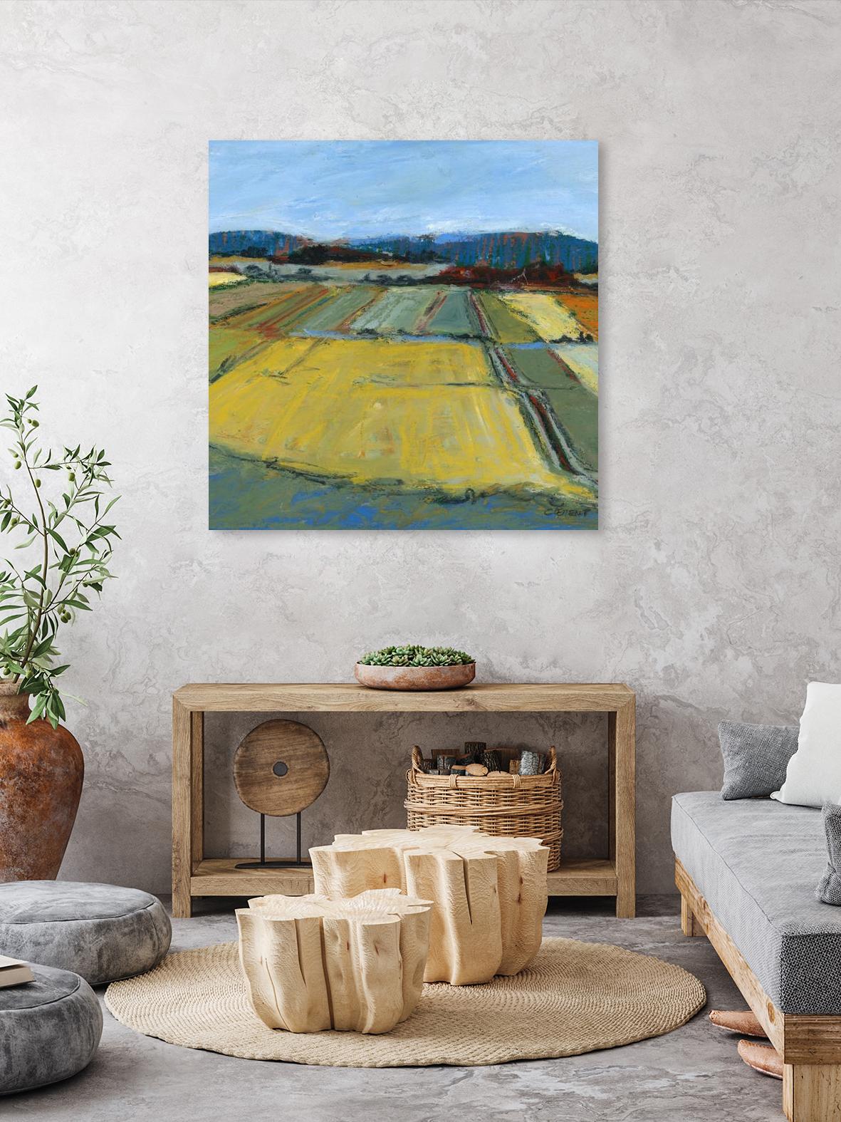 Pastel Landscape IX by Jacques Clement on GIANT ART - blue landscape
