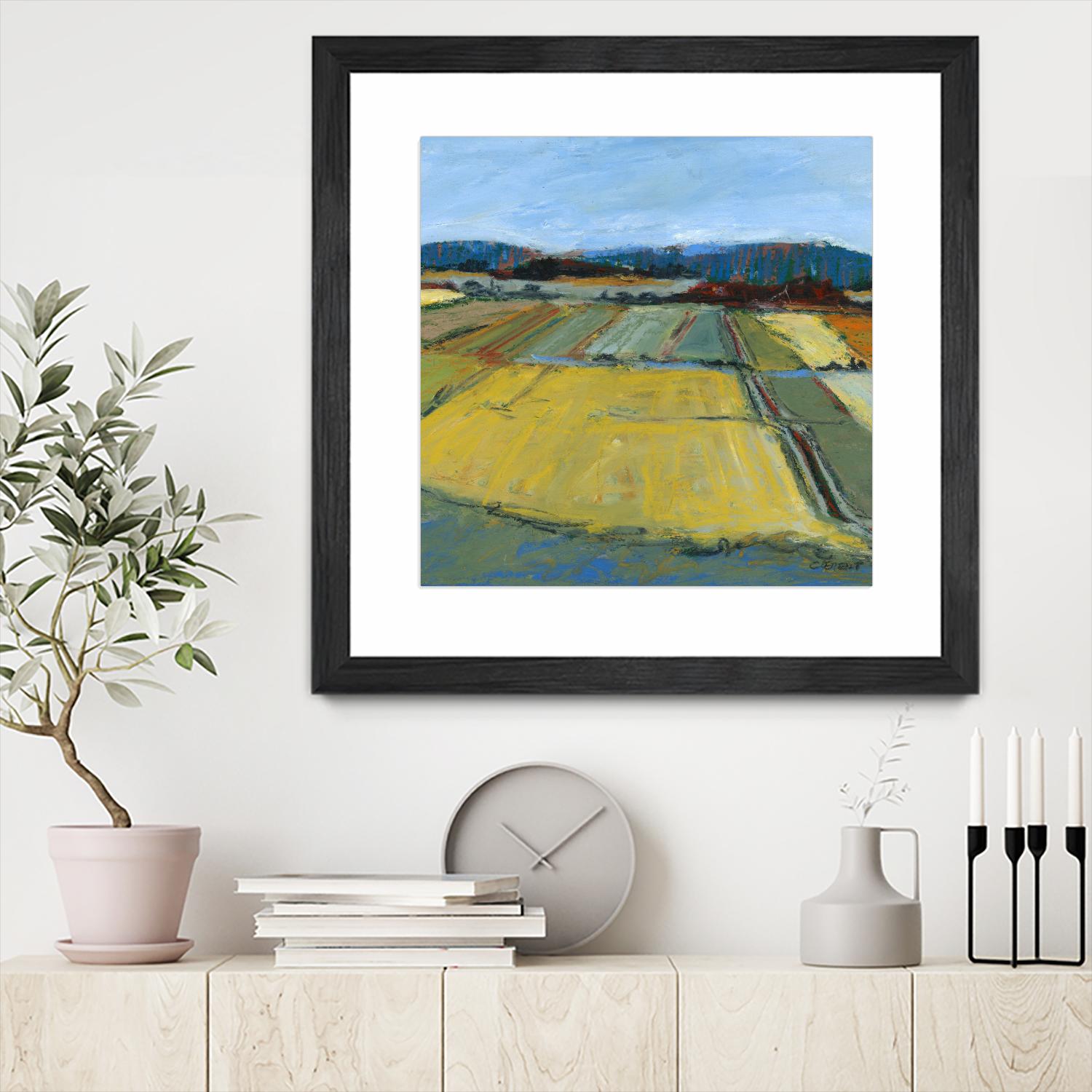 Pastel Landscape IX by Jacques Clement on GIANT ART - blue landscape