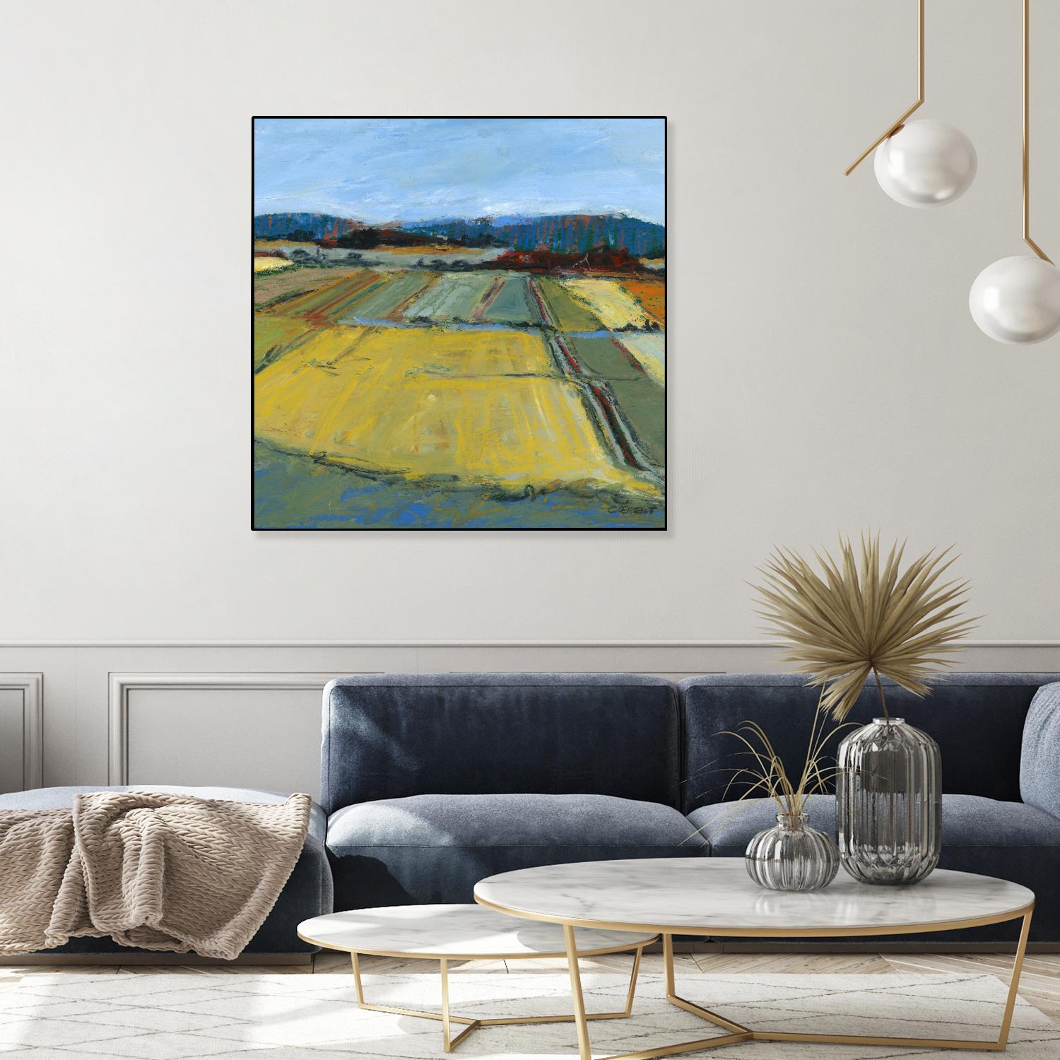 Pastel Landscape IX by Jacques Clement on GIANT ART - blue landscape