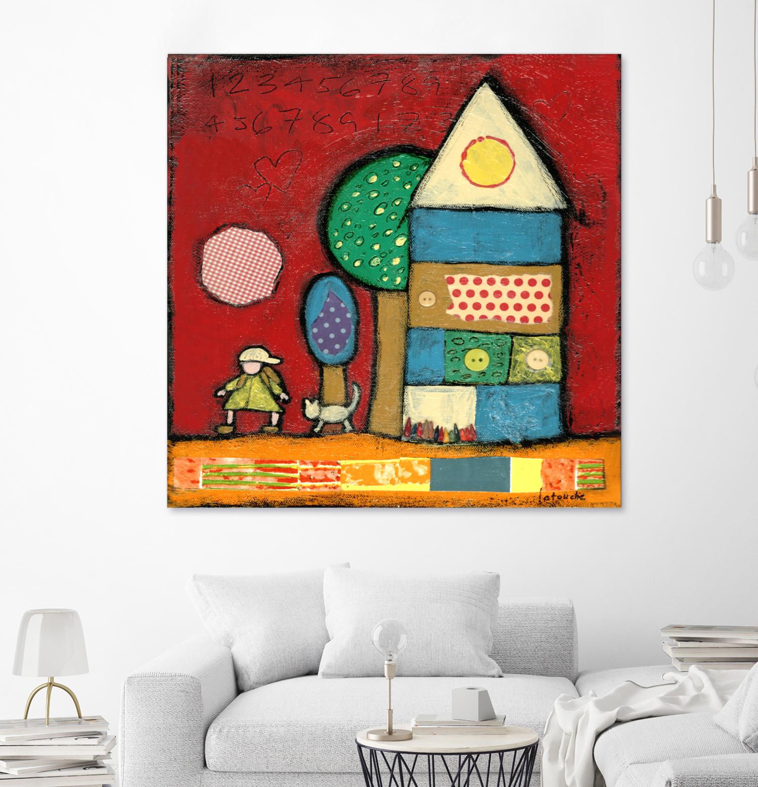 Maisonnettes 2 by Marie-Josée Latouche on GIANT ART - orange children