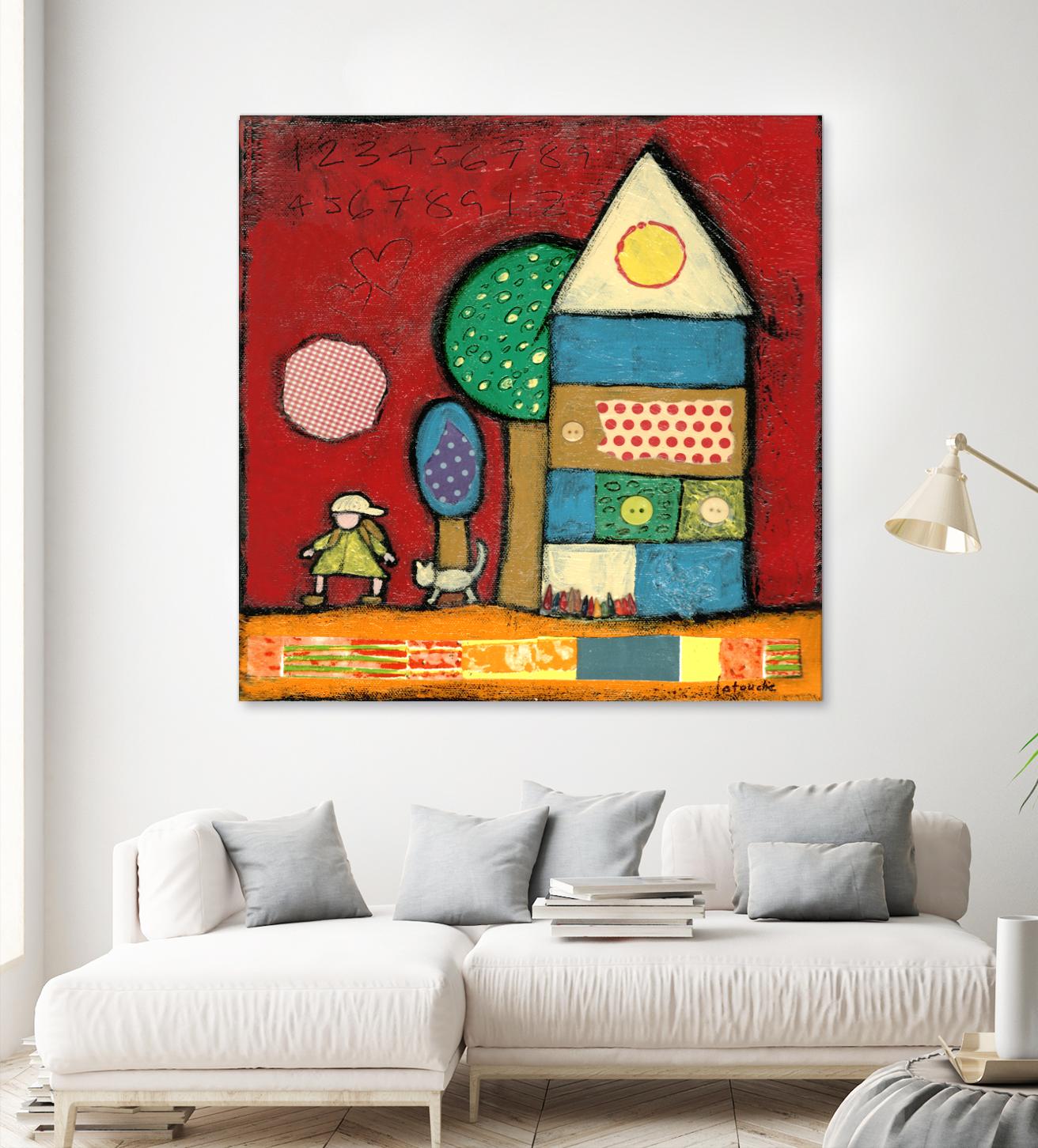 Maisonnettes 2 by Marie-Josée Latouche on GIANT ART - orange children