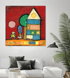 Maisonnettes 2 by Marie-Josée Latouche on GIANT ART - orange children