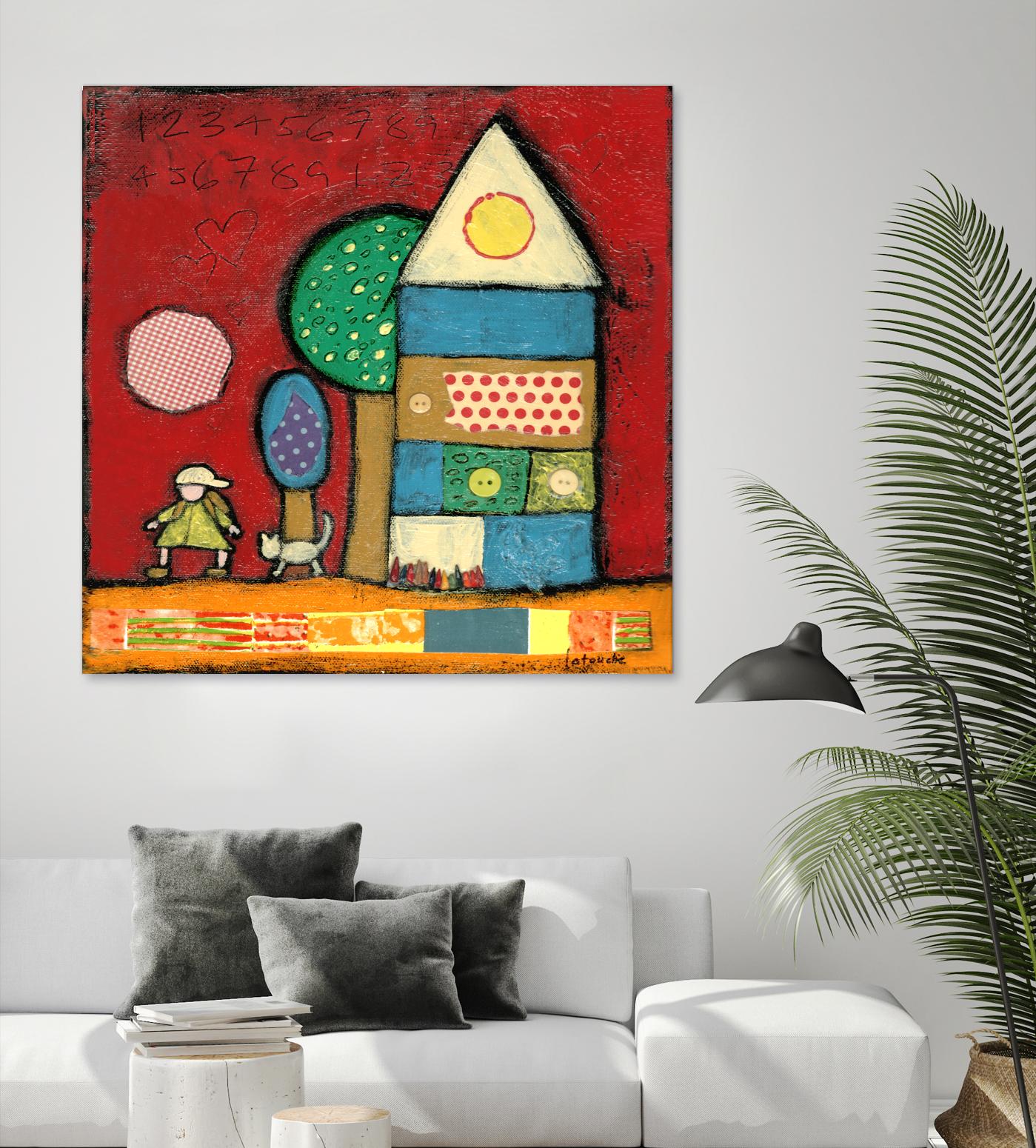 Maisonnettes 2 by Marie-Josée Latouche on GIANT ART - orange children