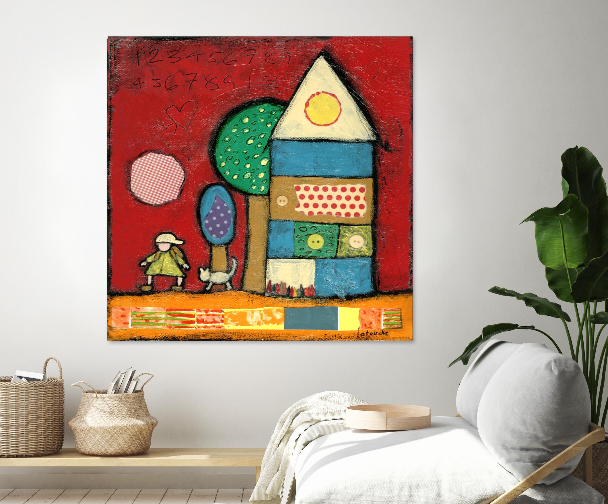 Maisonnettes 2 by Marie-Josée Latouche on GIANT ART - orange children