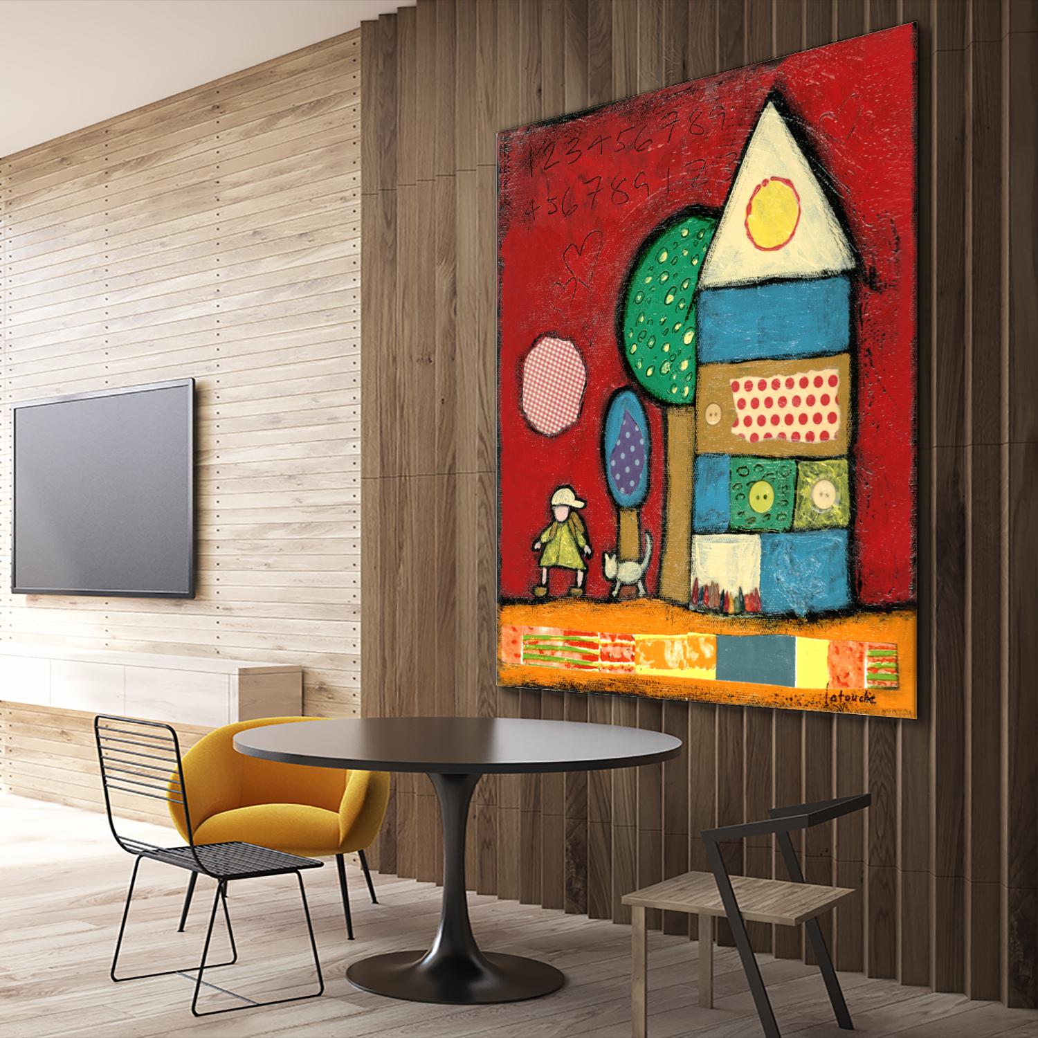 Maisonnettes 2 by Marie-Josée Latouche on GIANT ART - orange children