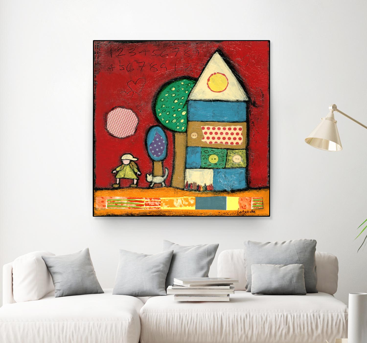 Maisonnettes 2 by Marie-Josée Latouche on GIANT ART - orange children