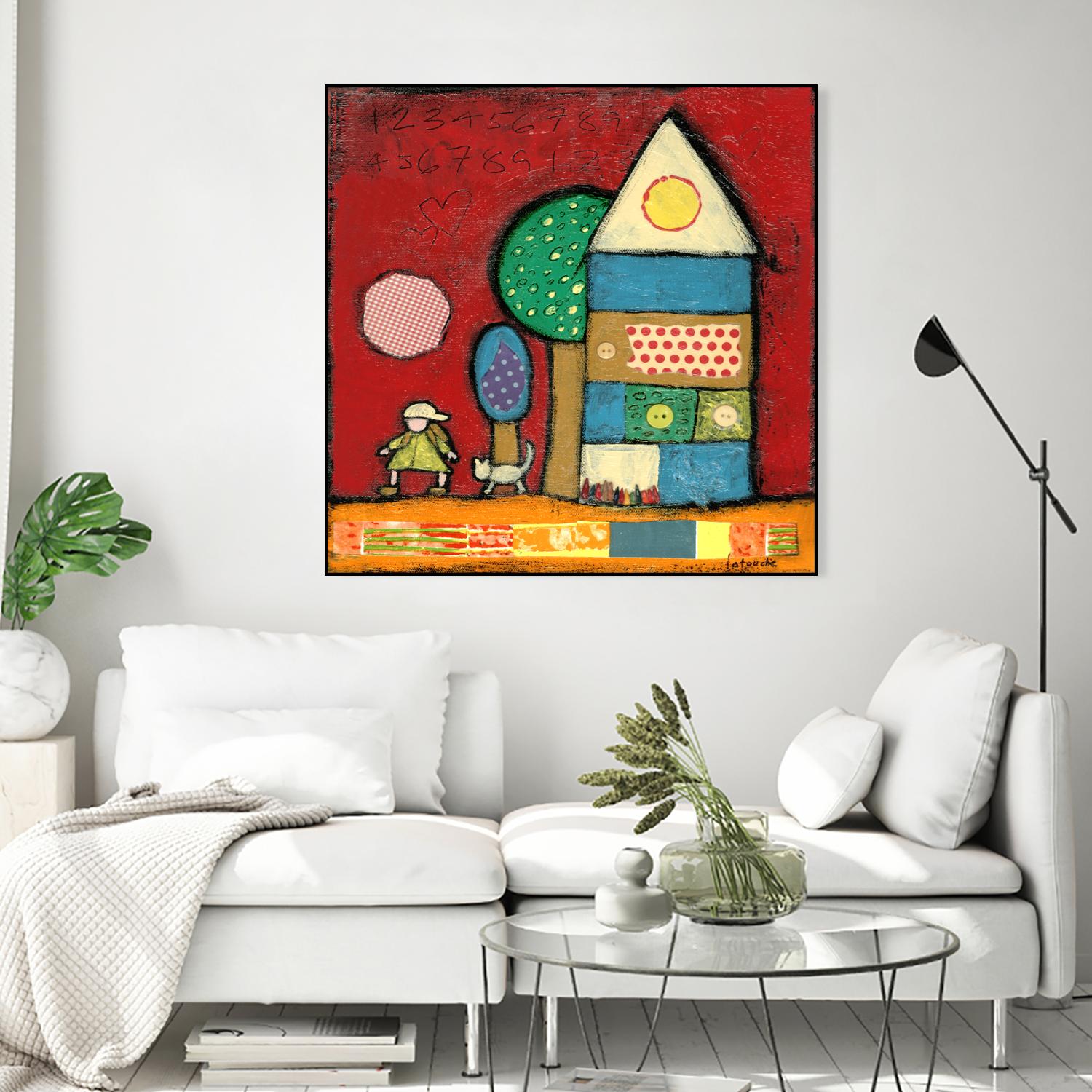 Maisonnettes 2 by Marie-Josée Latouche on GIANT ART - orange children